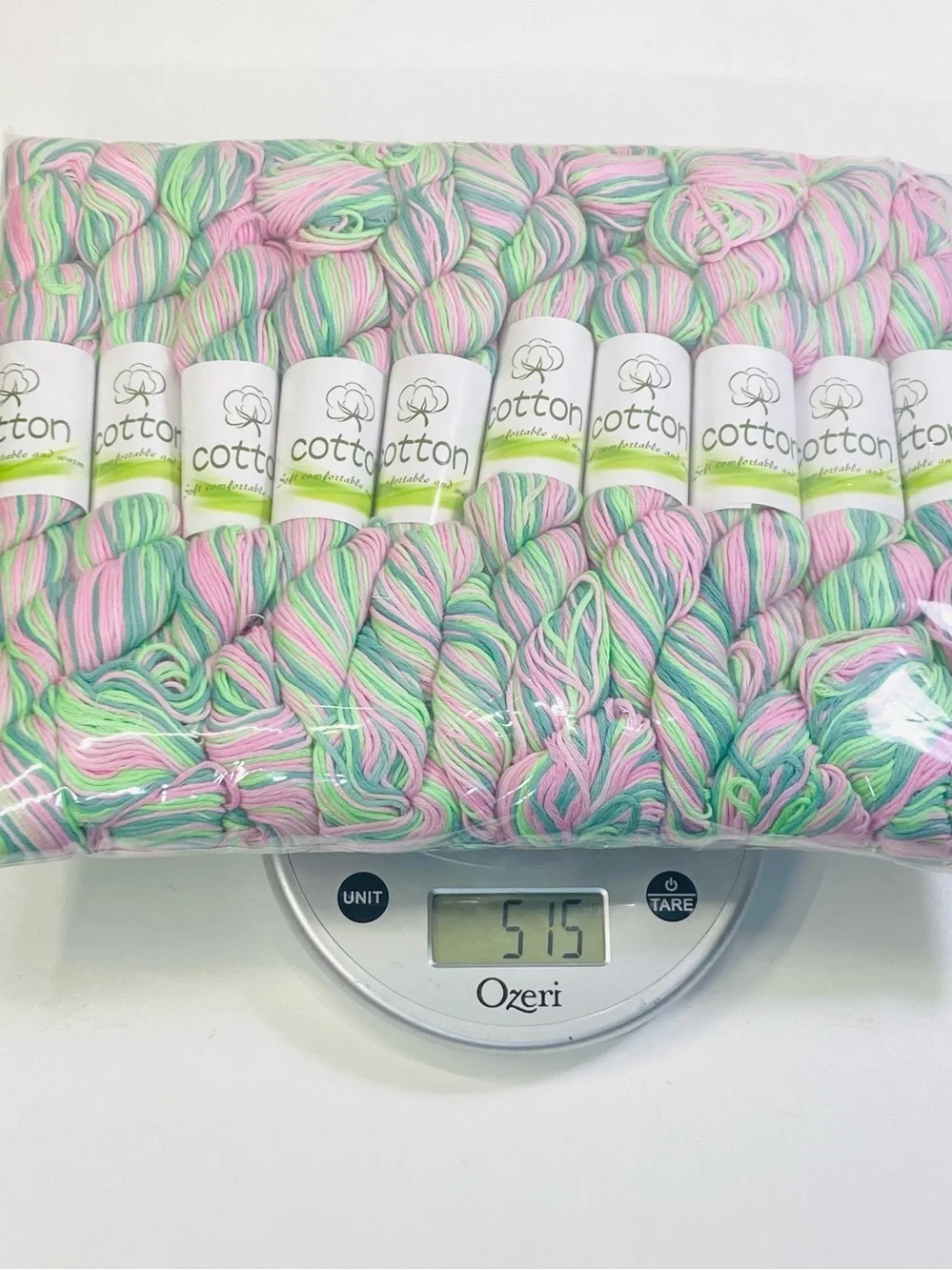 10 NEW (~500g total, ~50g ea.) 100% Cotton Variegated Hanks in Spring Blossoms
